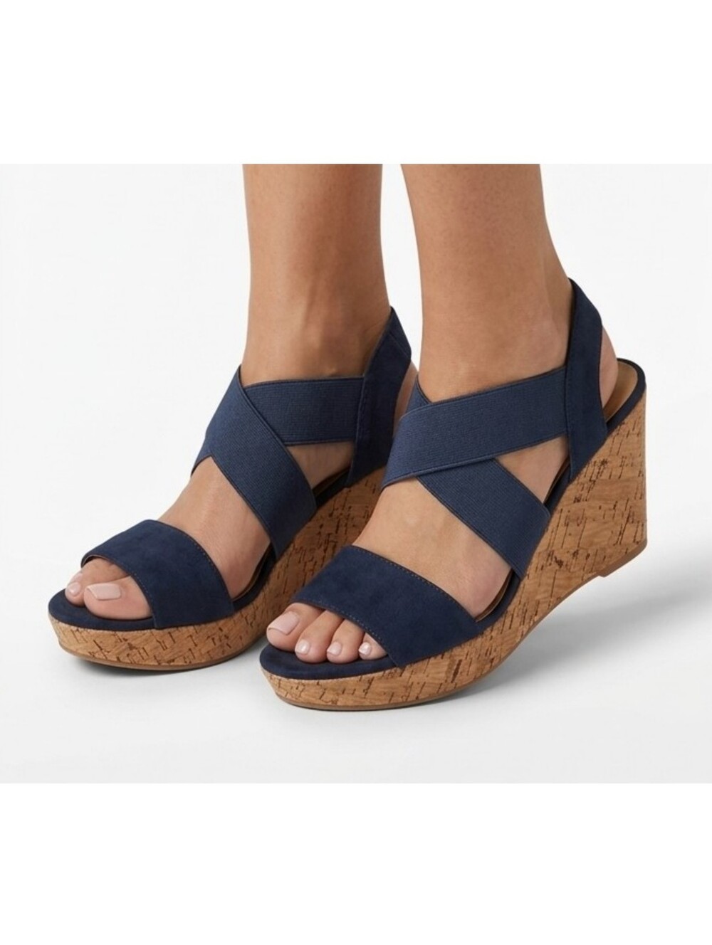 American Eagle by Payless Navy Blue Wedge Sandal